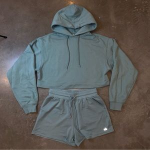 Alo Hoodie and Shorts Set